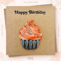 Handmade Cupcake Design: Quilling Card by VONDERLY | Eco-Friendly Birthday Greeting Card - Vonderly