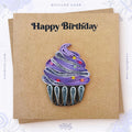 Handmade Cupcake Design: Quilling Card by VONDERLY | Eco-Friendly Birthday Greeting Card - Vonderly